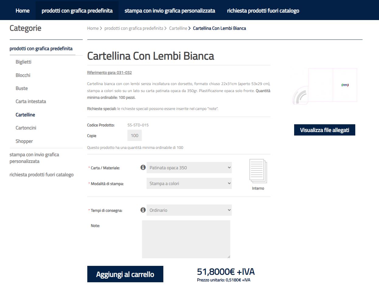 pagina del prodotto