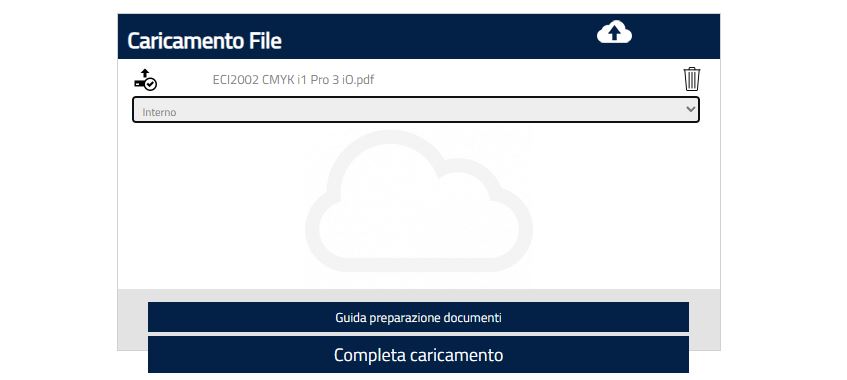 caricamento del file