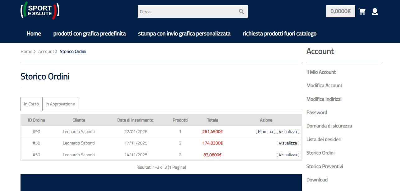 storico ordini in approvazione